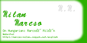 milan marcso business card